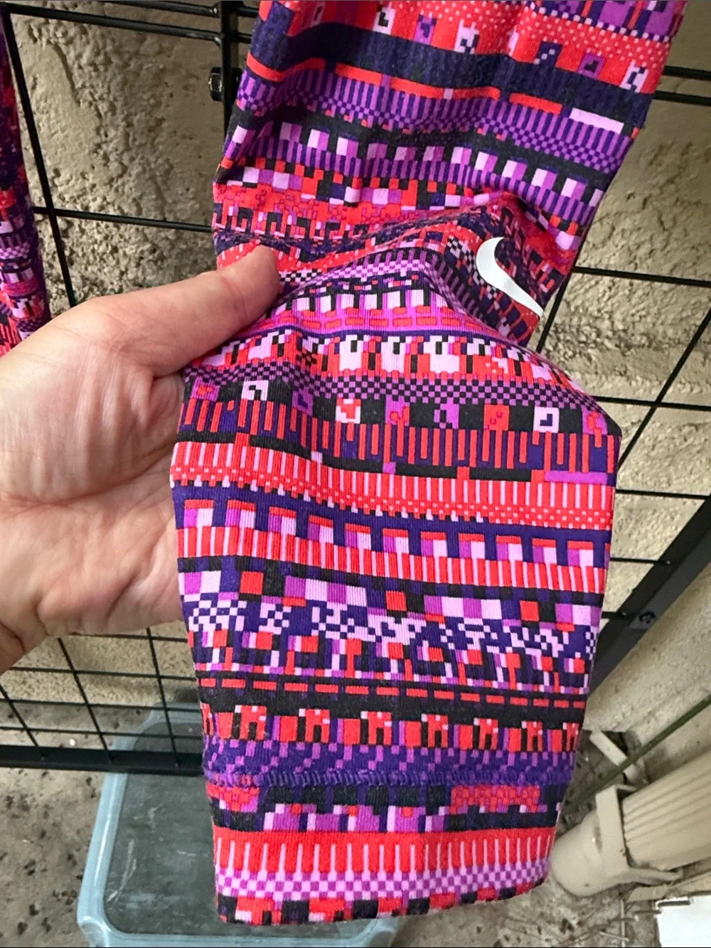 Nike Pro Pink & Purple Patterned Leggings